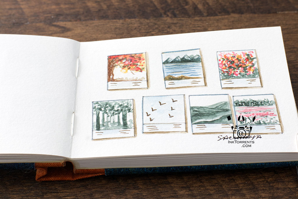 InkFortnight, a 14 day art challenge in September Day 5 Polaroid Small Paintings in Van Gogh Watercolor, InkTorrents Graphics