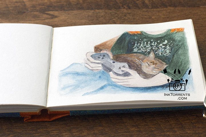 InkFortnight, a 14 day art challenge in September Day 10 Favourite Cozy Escape in Van Gogh Watercolor, InkTorrents Graphics