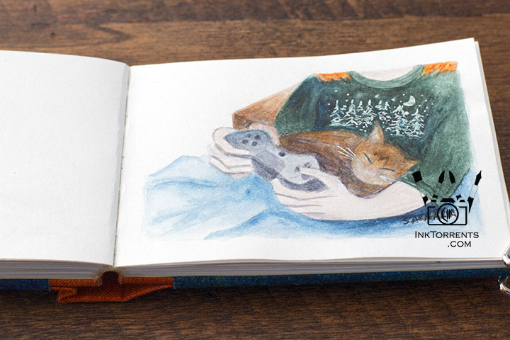 InkFortnight, a 14 day art challenge in September Day 10 Favourite Cozy Escape in Van Gogh Watercolor, InkTorrents Graphics
