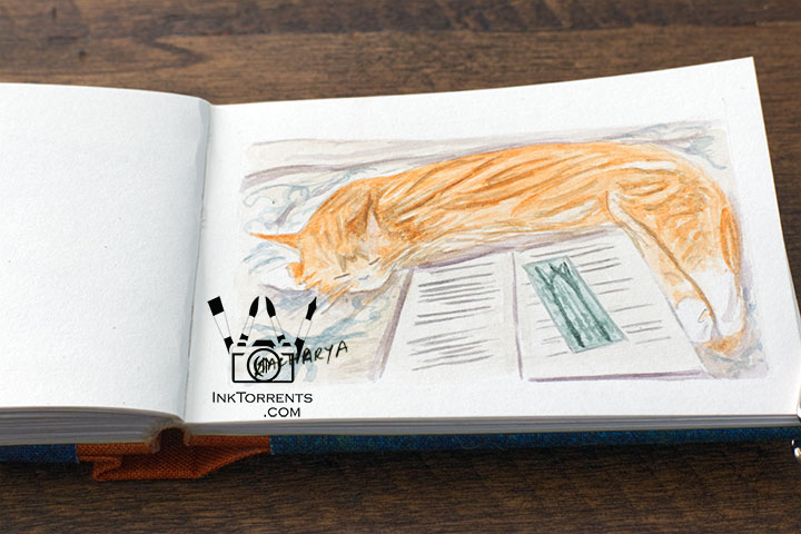 InkFortnight, a 14 day art challenge in September Day 13 Book in Van Gogh Watercolor, InkTorrents Graphics