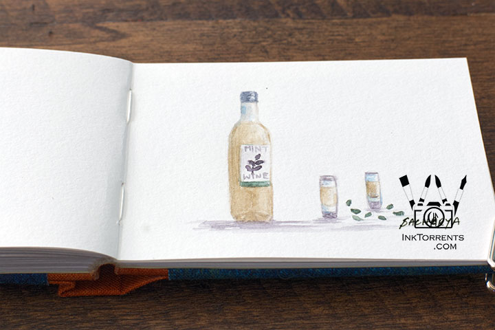 InkFortnight, a 14 day art challenge in September Day 12 Favourite Drink in Van Gogh Watercolor, InkTorrents Graphics