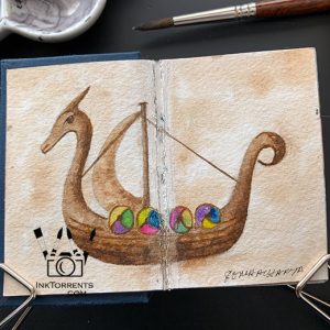 Voyage ship painting by Soma @ InkTorrents.com by Soma