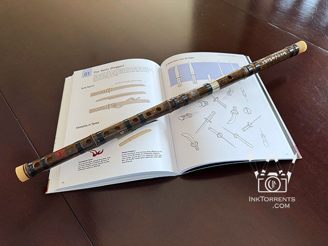 Chinese Dizi flute by Soma Acharya, Ink Torrents Graphics, inktorrents.com