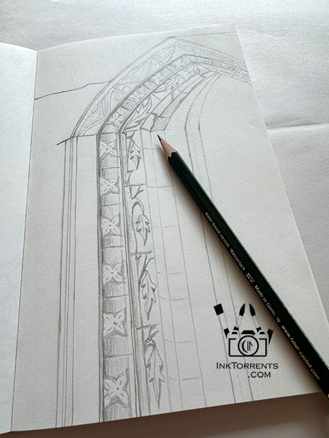 Outside The Lines Sketchbook drawings Unfinished Door by Soma Acharya InkTorrents Graphics @ InkTorrents.com
