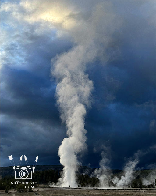 Upper Geyser Basin Yellowstone photo by Soma Acharya InkTorrents Graphics @ InkTorrents.com