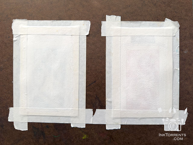 Watercolor on gesso and watercolor ground by QoR by Soma Acharya InkTorrents Graphics @ InkTorrents.com